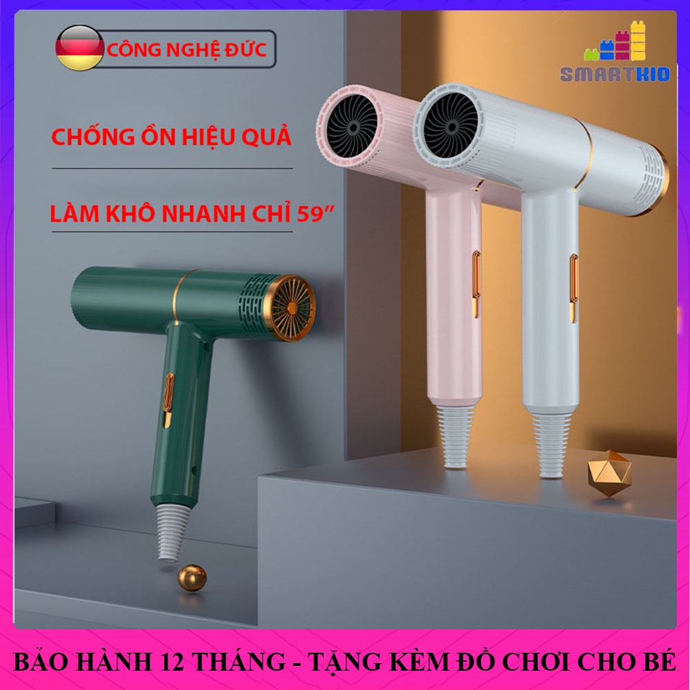 Máy Sấy Tóc 2 Chiều Nóng Lạnh Tạo Kiểu, Kiểu Dáng Sang Trọng, Cung Cấp Ion Chăm Sóc Phụ Hồi Tóc, Bảo Hành 12 Tháng