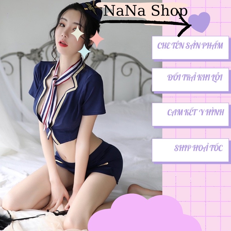 Bộ cosplay sexy nữ phi công trang phục nữ tiếp viên hàng không