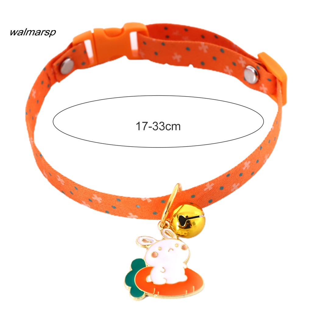 Vòng cổ thú cưng bằng cotton polyester chống mài mòn thiết kế hoạt hình đính chuông đáng yêu