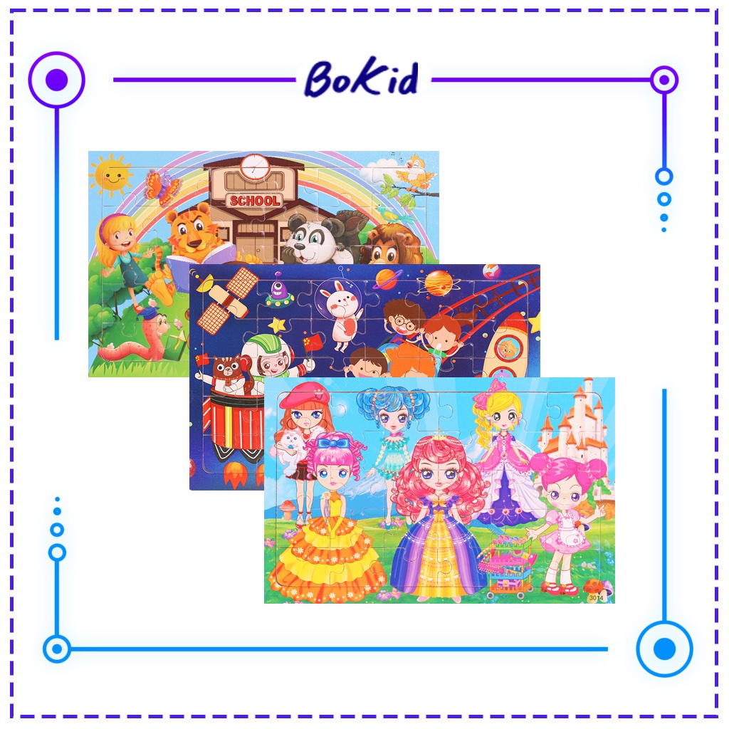 Đồ chơi thông minh - tranh ghép hình 30 mảnh bằng gỗ cho bé từ 3-6 tuổi phát triển tư duy