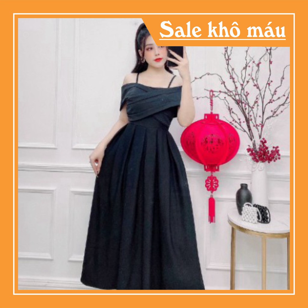 [Freeship Extra] Đầm Dự Tiệc Trề Vai Thời Trang Nữ Hot 20210