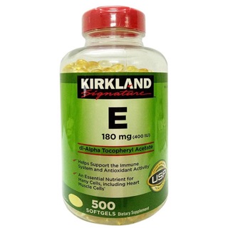 Vitamin e kirkland 500 viên mỹ có hút ẩm date mới