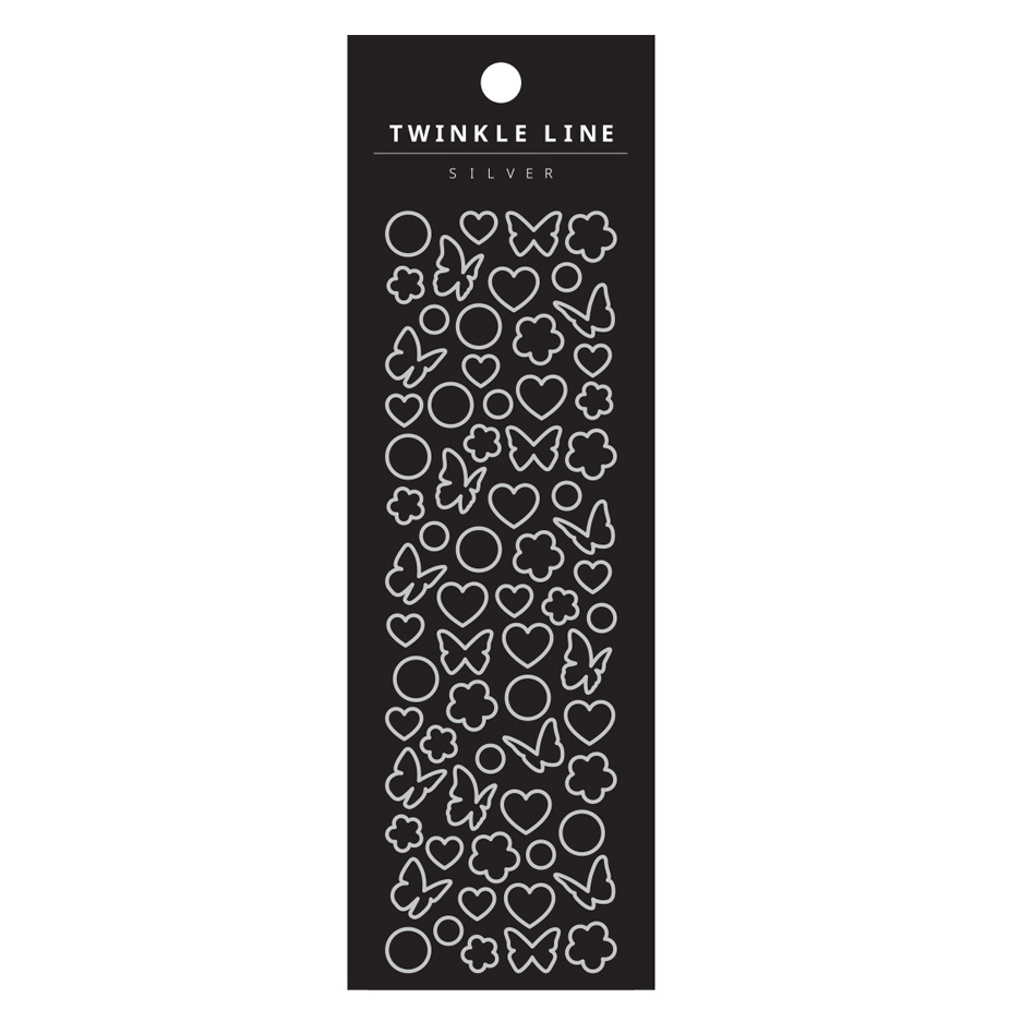 Nhãn dán trang trí ốp điện thoại / nhật ký với họa tiết đa dạng màu vàng và bạc bắt mắt