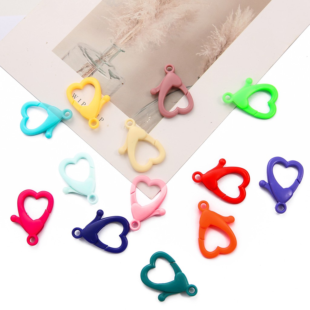 Set vòng và khóa gài Beadia bằng hợp kim dùng làm đồ trang sức thủ công với màu sắc ngẫu nhiên tiện lợi