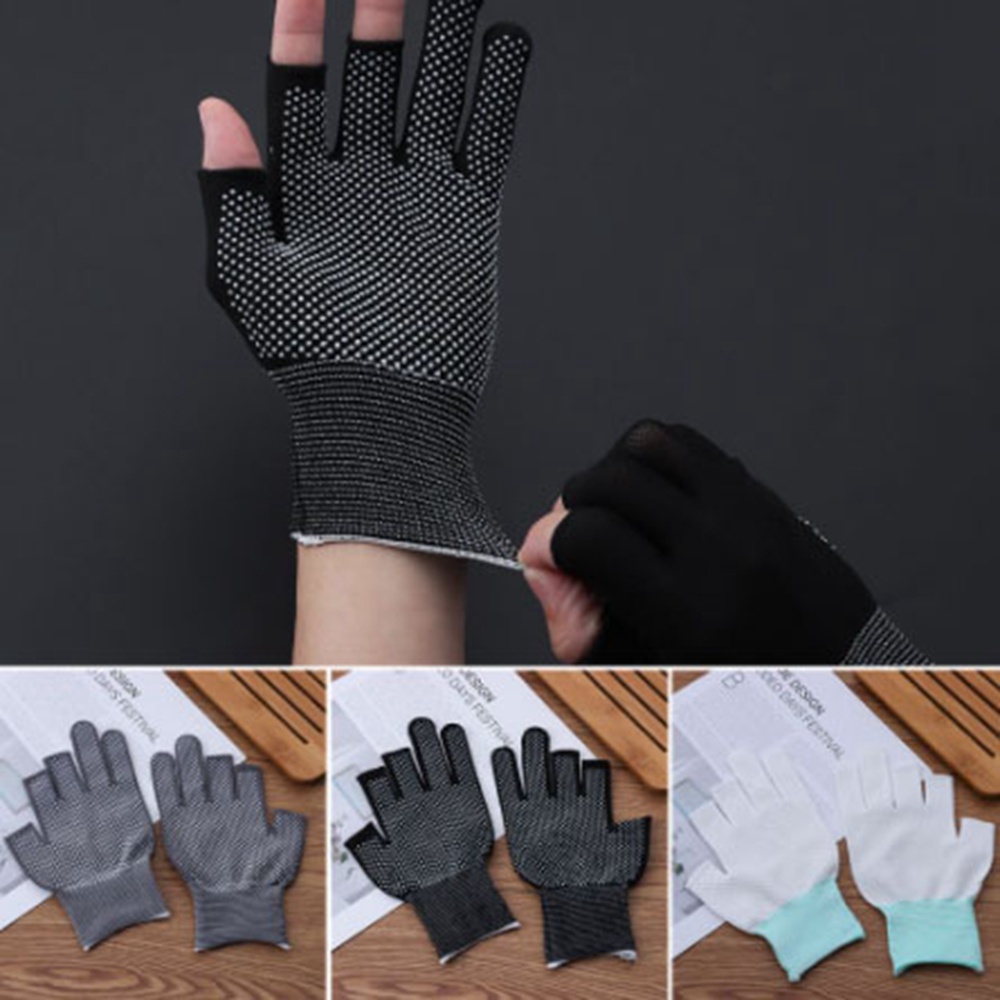 Găng Tay Nylon Co Giãn Chống Trượt Chống Nắng Dùng Khi Đạp Xe
