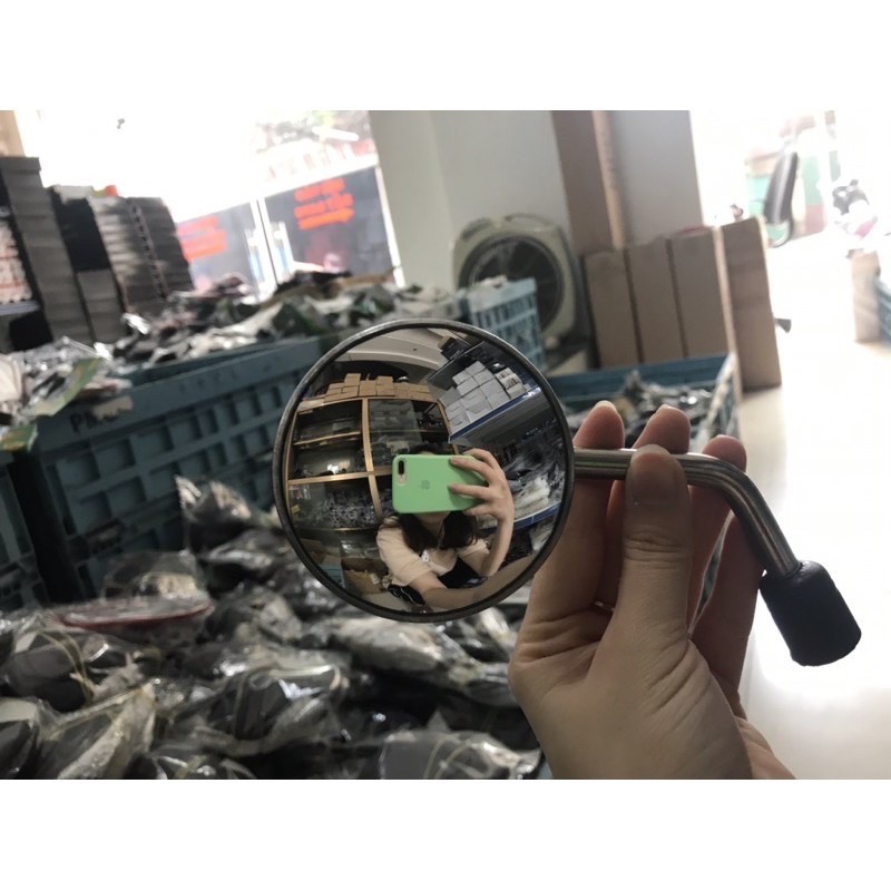 Gương cầu lồi lắp xe máy, phù hợp với nhiều loại xe