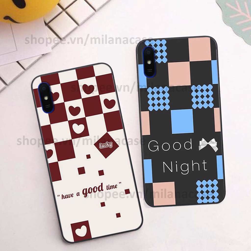 Ốp Xiaomi Redmi 7A / 8A / 9A caro họa tiết nhiều màu sắc siêu đẹp thời trang cá tính