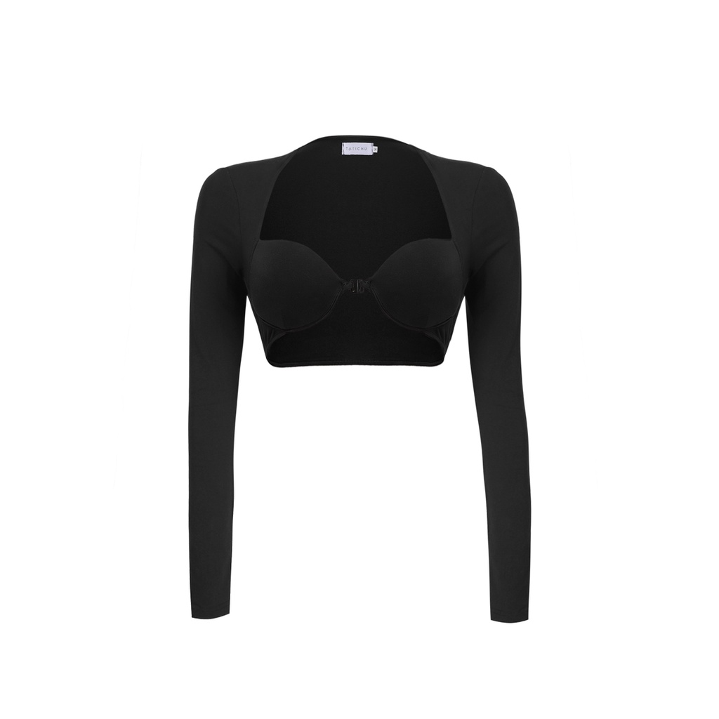 TATICHU - Áo croptop cúp ngực tay dài - Clasp Front Long Sleeve Croptop