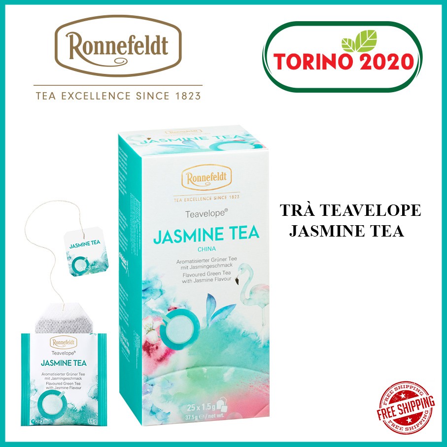 [HÀNG NHẬP KHẨU] Trà Túi Lọc Ronnefeldt tea - Teavelope Jasmine Tea 1 hộp / 25 Gói