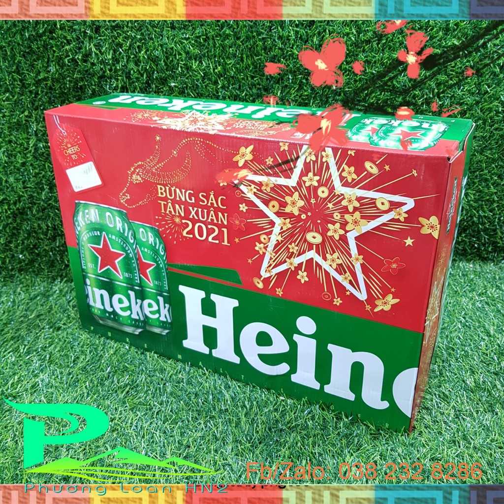 Bia Heineken lon - Thùng 24 lon x 330ml