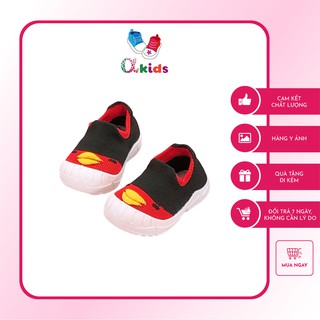 [HÀNG CHÍNH HÃNG] Alpha Kids Giày Tập Đi Cho Bé Chất Liệu Chun Len May Không Viền Mũi Cao Su Chống Vấp Đế Chống Trượt