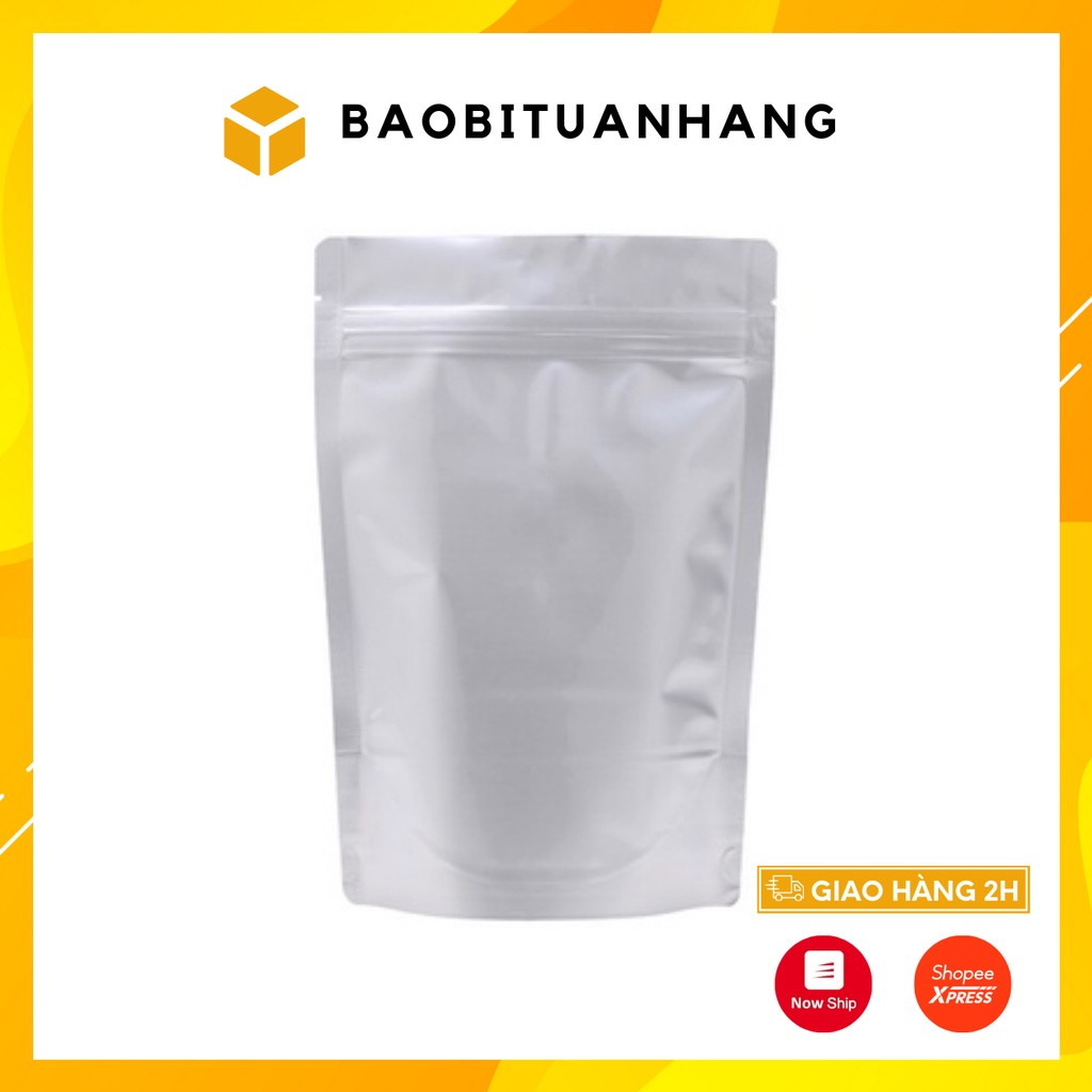 Túi zíp 2 mặt bạc đáy đứng (0,5kg-1kg/1size)