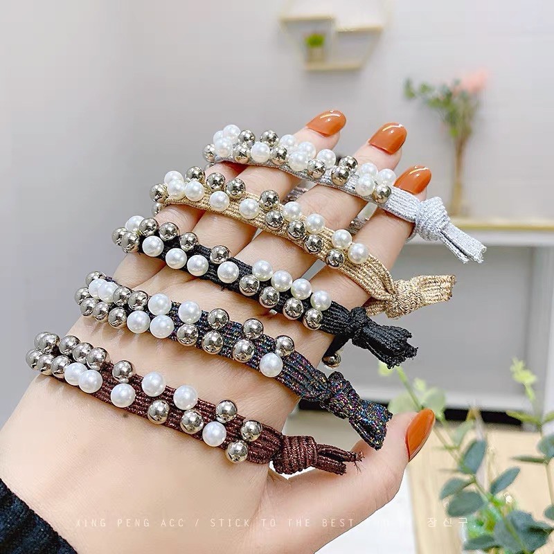 dây cột tóc hạt châu phong cách hàn quốc giá siêu rẻ 10k/3c