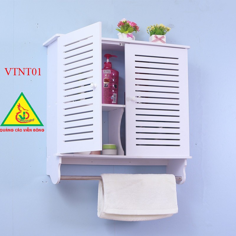 TỦ NHÀ TẮM TREO TƯỜNG  KẺ SỌC - Kích thước  60cm x 50cm x 25 cm | BigBuy360 - bigbuy360.vn