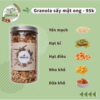 [HÀNG MỚI - 2 VỊ] NGŨ CỐC ĂN KIÊNG GRANOLA KHÔNG ĐƯỜNG 500G (Yến mạch, Hạt bí Ấn Độ, Hạt điều, Nho khô, Dừa khô)