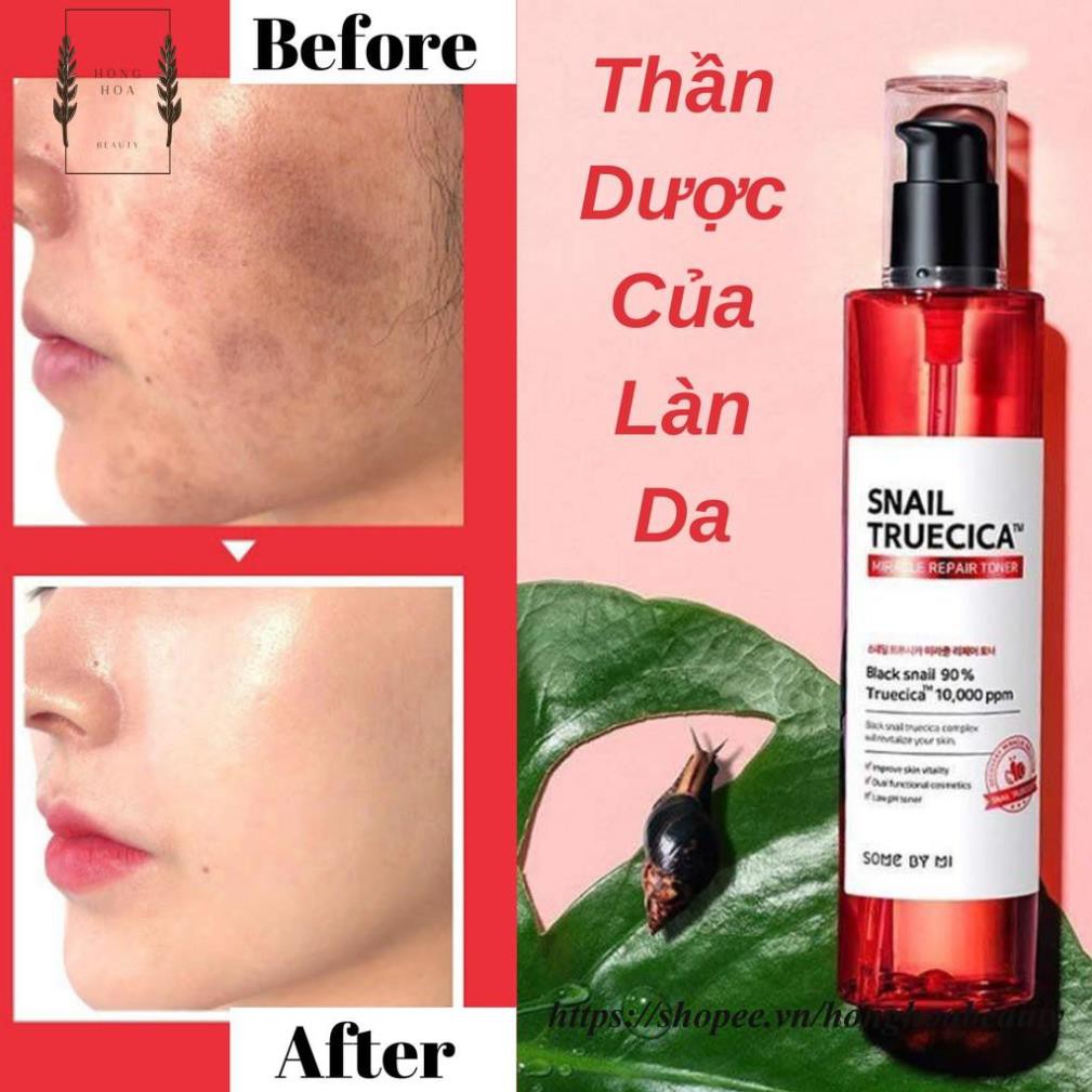 Nước Hoa Hồng Cân Bằng Da, Giúp Da Săn Chắc Chiết Xuất Ốc Sên Some By Mi Snail Truecica Miracle Repair Toner 135ml