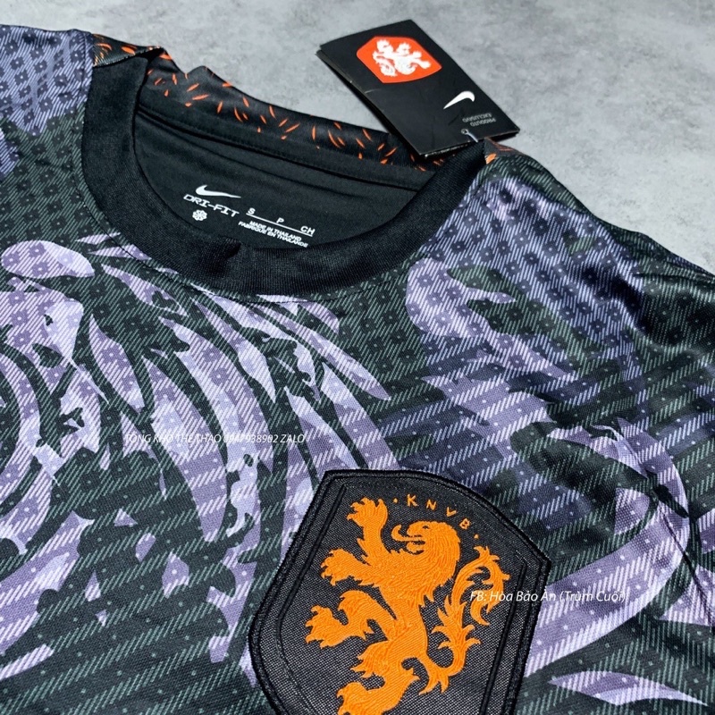 Bộ quần áo đá banh ĐT HÀ LAN màu đen hàng cao cấp new 2023