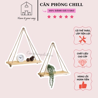 Kệ gỗ treo tường đa năng - Kệ để đồ treo tường gỗ thông - TẶNG 2m DÂY THỪNG + Đinh Đóng Tường