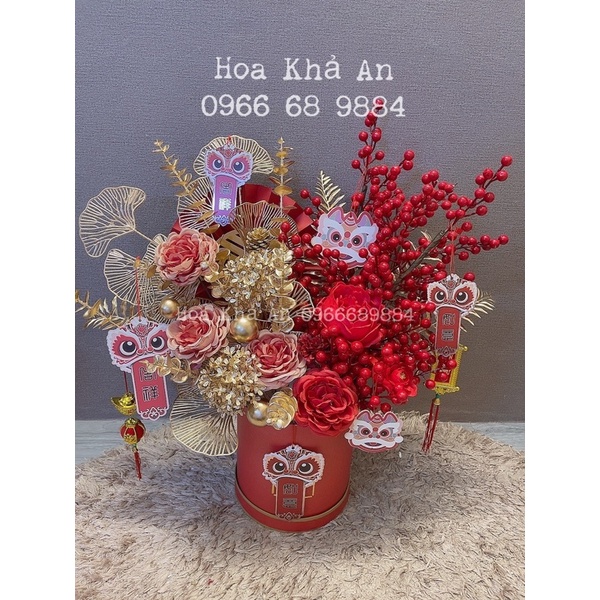 (Hoa Tết) Lẵng hoa Kim Tiền - Tài lộc may mắn, Thiết kế Khả An. Có Hoả Tốc HN