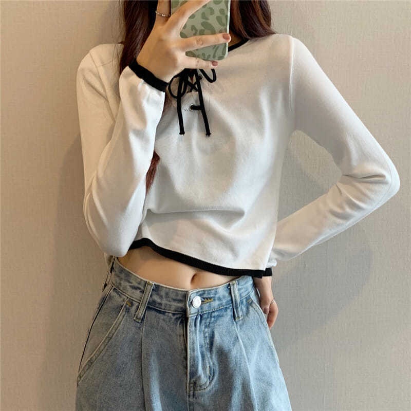 Áo sweater Dệt Kim Cổ Tròn Dáng Ôm Phong Cách Hàn Quốc Cho Nữ JL-TX-549