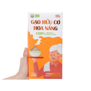 Gạo Hữu Cơ Hoa Nắng Gạo Lứt Hộp 2kg (ĐẠT TIÊU CHUẨN USDA)