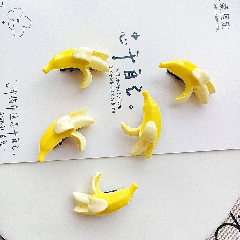 Kẹp Tóc Hình Trái Chuối Dễ Thương Phong Cách Hàn Quốc Cho Bé Gái