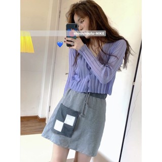 Áo khoác len mỏng Croptop Hàn Quốc