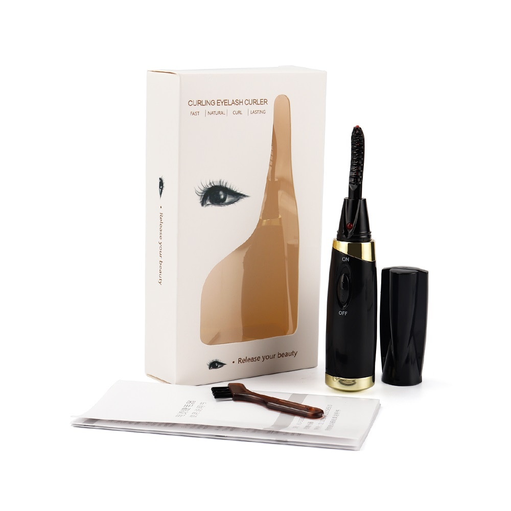 Foreverlily Máy uốn cong mi bằng nhiệt thiết kế nhỏ gọn tiện dụng Beauty Electric Eyelash Curler