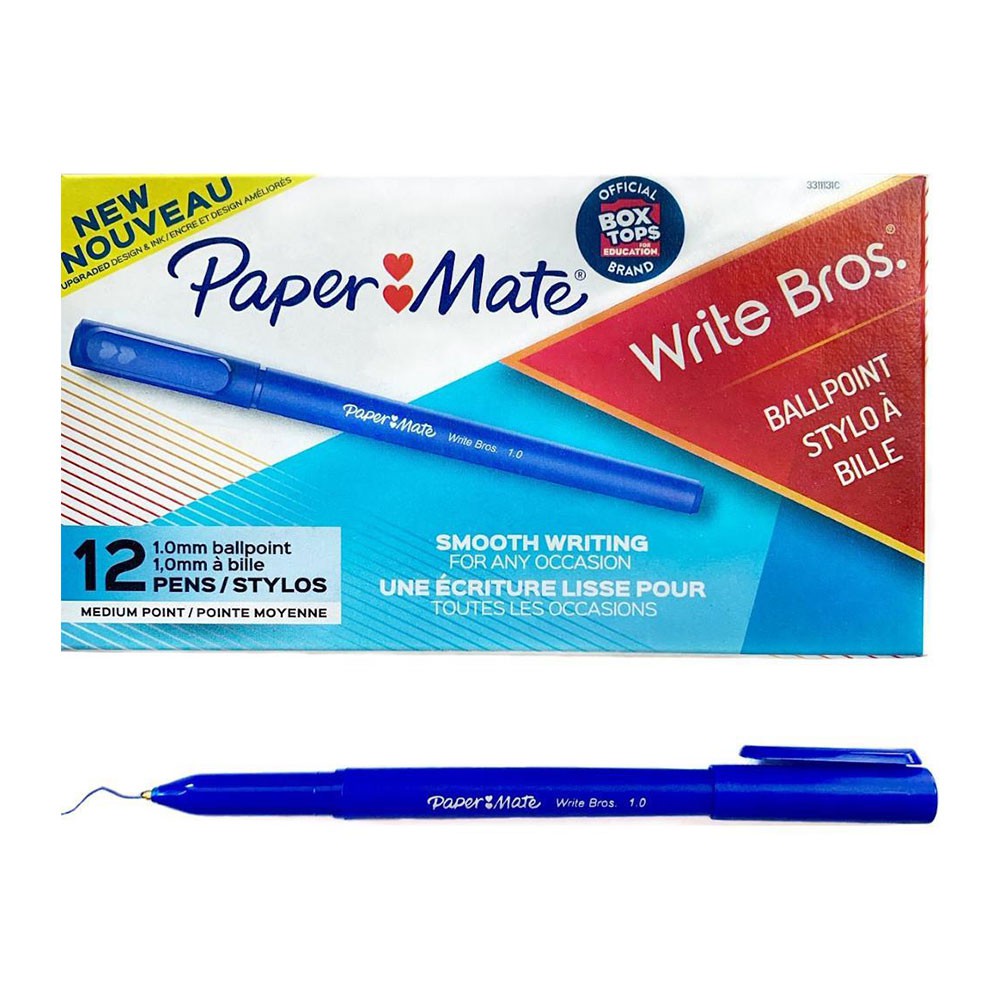 Bút bi Paper Mate Write Bros 1.0mm - Màu xanh dương (Blue) (New version)