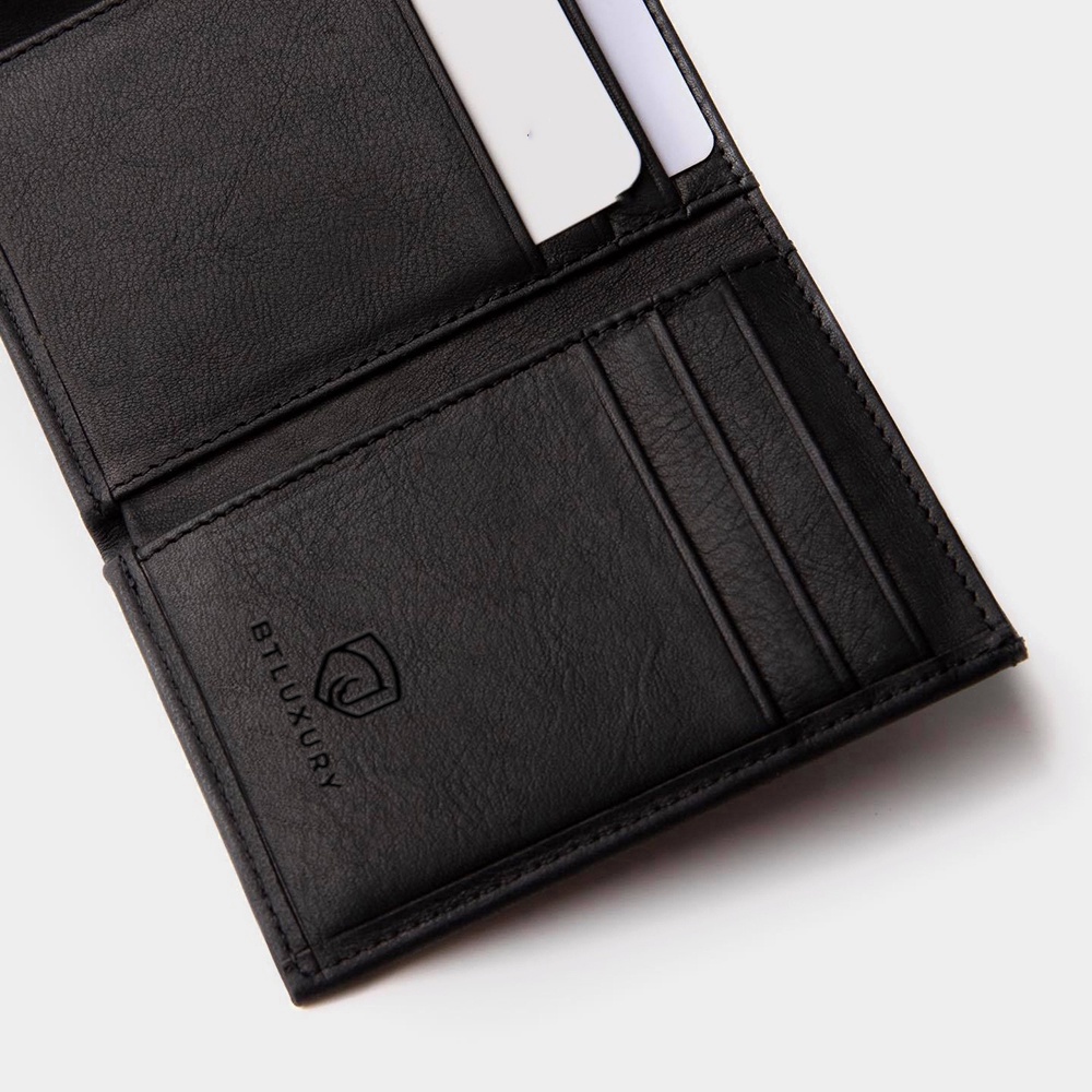 Ví Đựng Thẻ Mini Card Holder BIFOLD Da Thật Cao Cấp Nhập Khẩu Thương Hiệu BTLUXURY