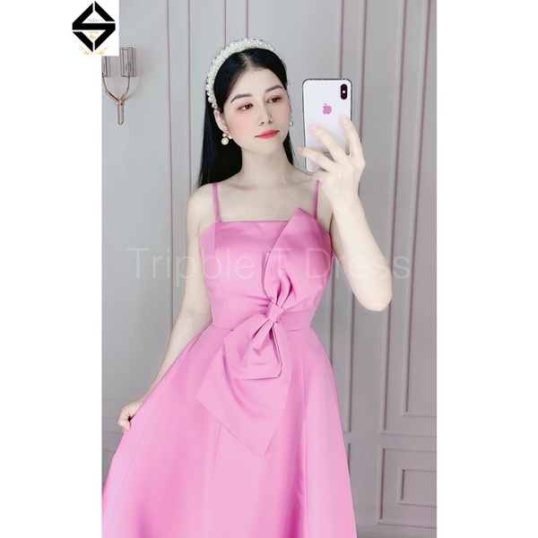 Đầm xoè voan hoa nhí siêu xinh TRIPBLE T DRESS - Free size dưới 54kg - MS03HV