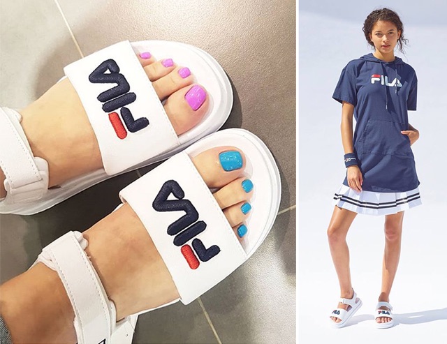 Dép Sandal Fila Drifter Jacked Up Trẻ em Chính Hãng Korea