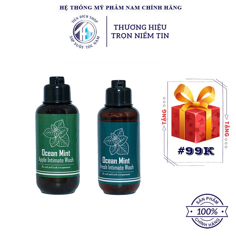 Dung dịch vệ sinh nam Ocean Mint  100ml chính hãng | Dung dịch vệ sinh cho nam giới Việt
