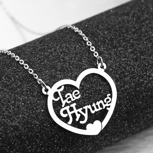 Dây chuyền BTS V TaeHyung trái tim dễ thương
