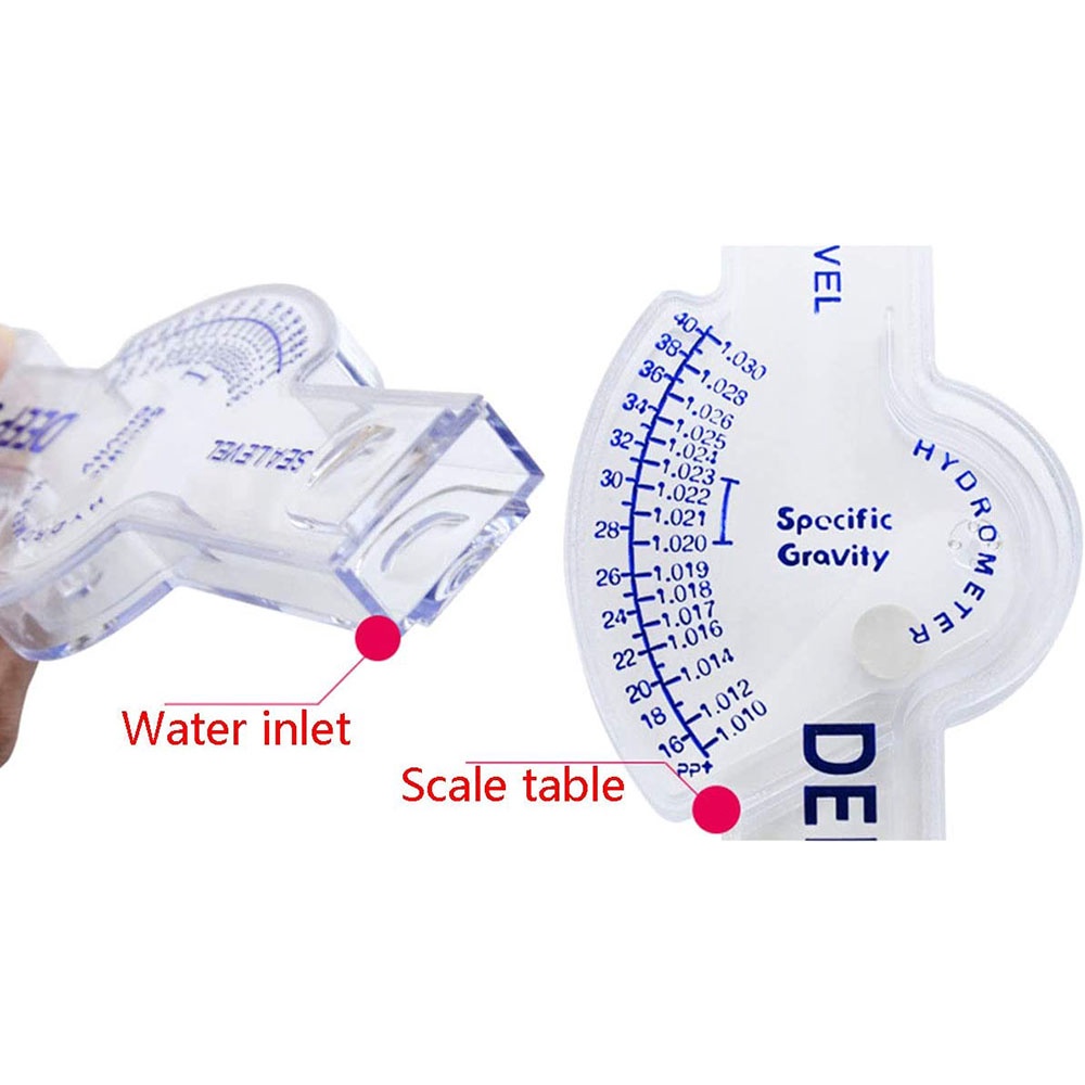 AQUARZOO Aquarium Hydrometers Marine Salinity Meter Saltwater Tester