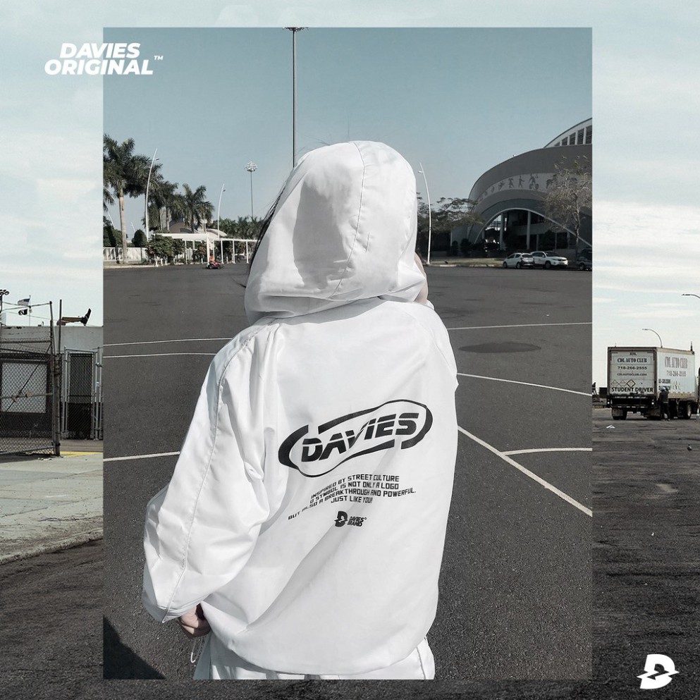 Áo khoác nam nữ form rộng phản quang có mũ Reflect Track Davies.