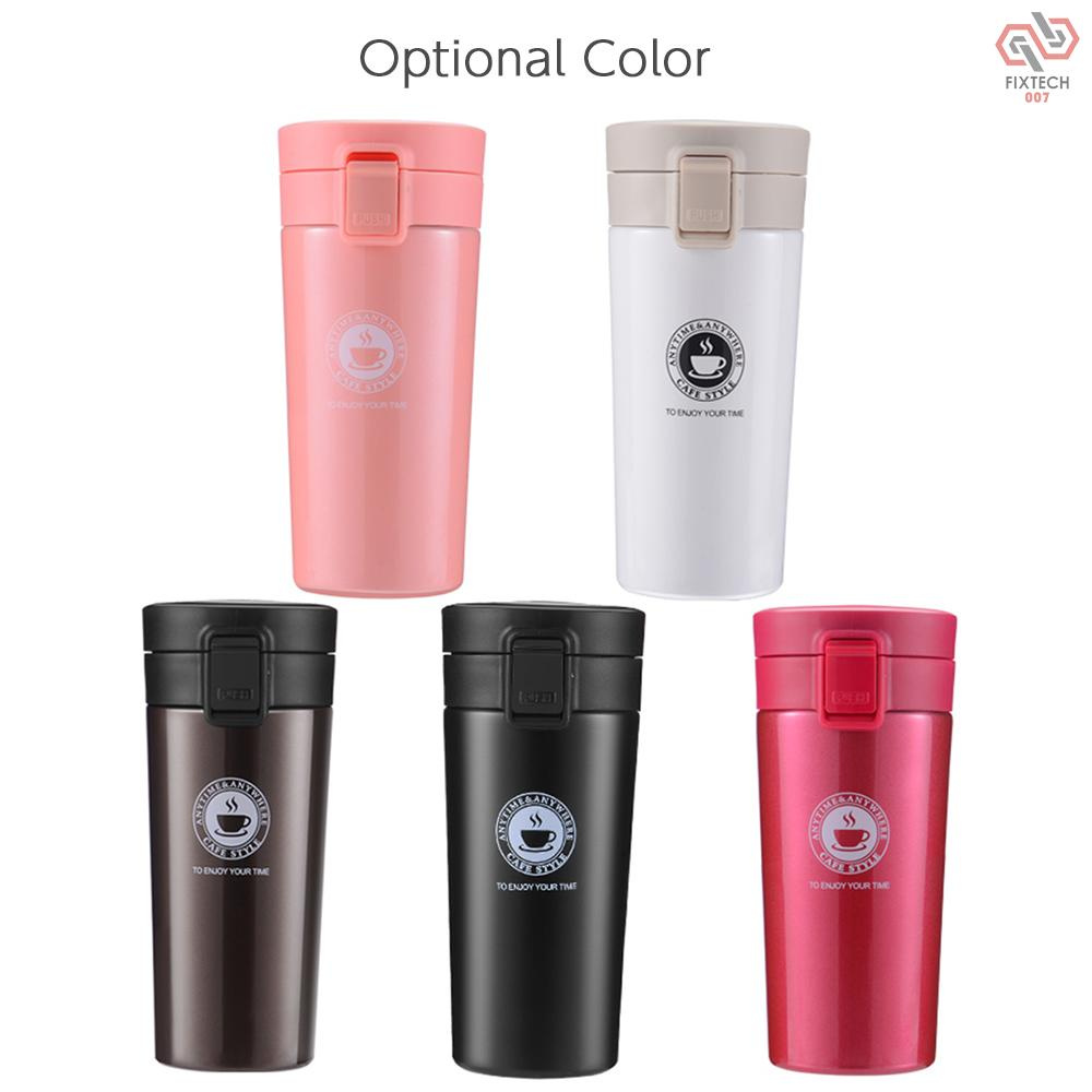 380ml Stainless Steel Insulated Travel Coffee Mug Double Wall Vacuum Insulated Tumbler Water Bottle Flip Cap for 1-Hand Operation