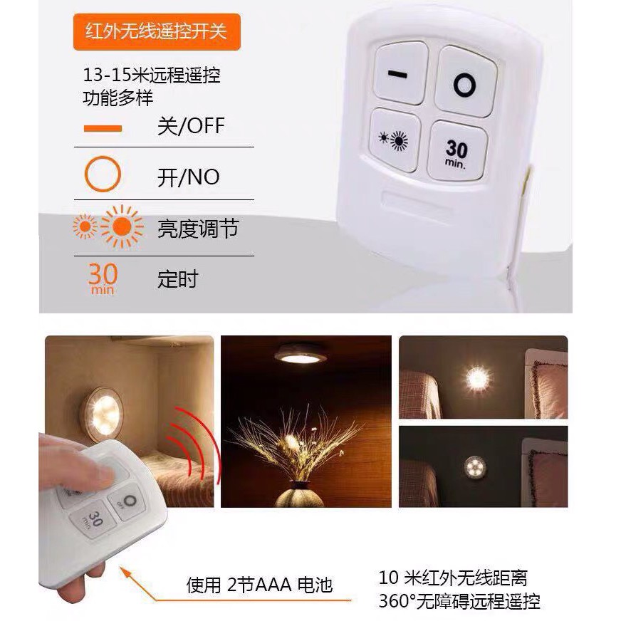 Đèn led 3w quẩy tại nhà- hiệu ứng sáng như bar - cảm ứng - nháy - đổi màu theo nhạc -HAYBộ 3 Đèn LED Dán Tường Điều Khiể