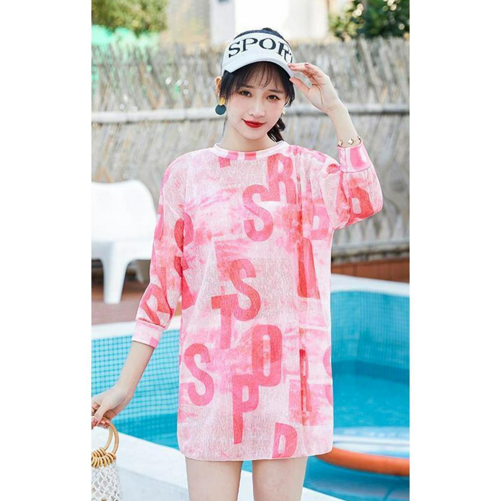 Bộ đồ bơi bikini nữ 2 mảnh kín đáo đi tắm biển tôn dáng giấu bụng dài tay che nắng , đi tập yoga, đi tập gym B.43