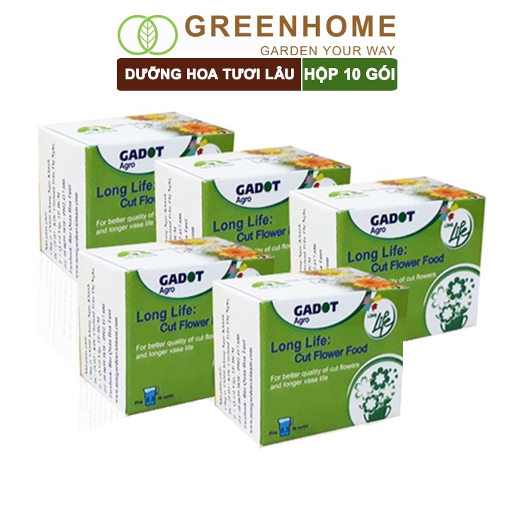 50 gói Dưỡng hoa lâu tàn Long Life, gói 5gr, hoa tươi lâu, nở bông to, không bị hôi nước |Greenhome