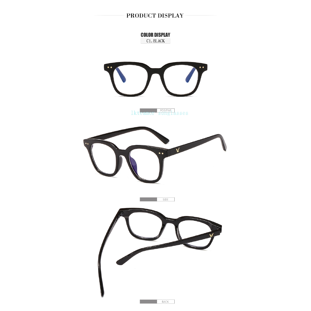 Kính mát gọng vuông chống sáng xanh thời trang cho nam nữ | BigBuy360 - bigbuy360.vn