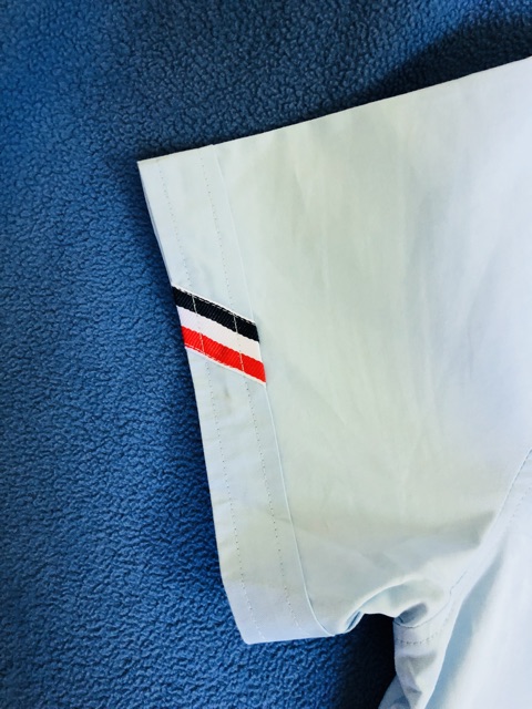 Sơmi bé trai tay ngắn màu xanh đi học có cổ size đại 40kg đến 60kg