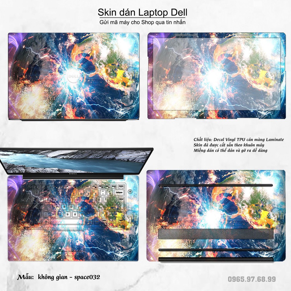 Skin dán Laptop Dell in hình không gian nhiều mẫu 6 (inbox mã máy cho Shop)