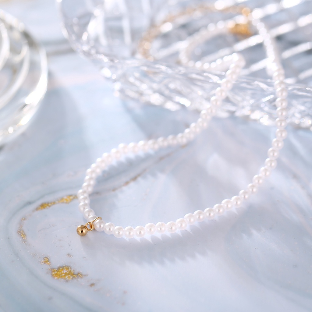 Vòng cổ choker hạt ngọc trai nhỏ đơn giản thời trang