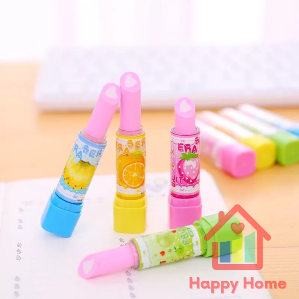 Tẩy bút chì, cục tẩy, gôm hình thỏi son dễ thương cho bé Happy Home