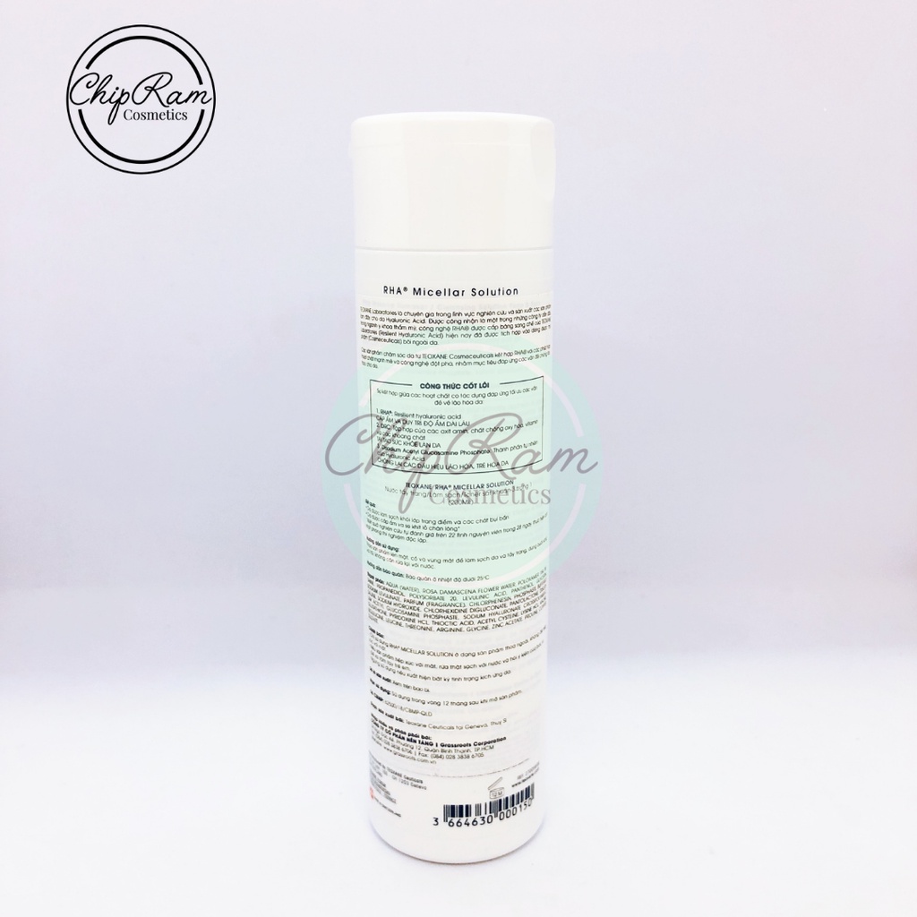 Tẩy trang Teoxane RHA Micellar Solution hàng công ty