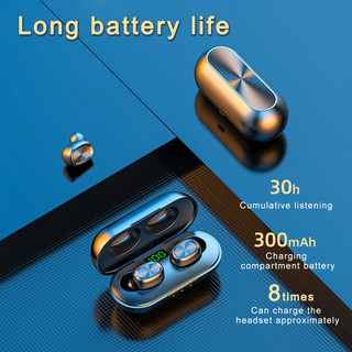 B5 Bluetooth Headset with Digital Display Wireless Bluetooth 5.0 Earphone Mini Ear-mounted Bluetooth Headphone Binaural Bluetooth