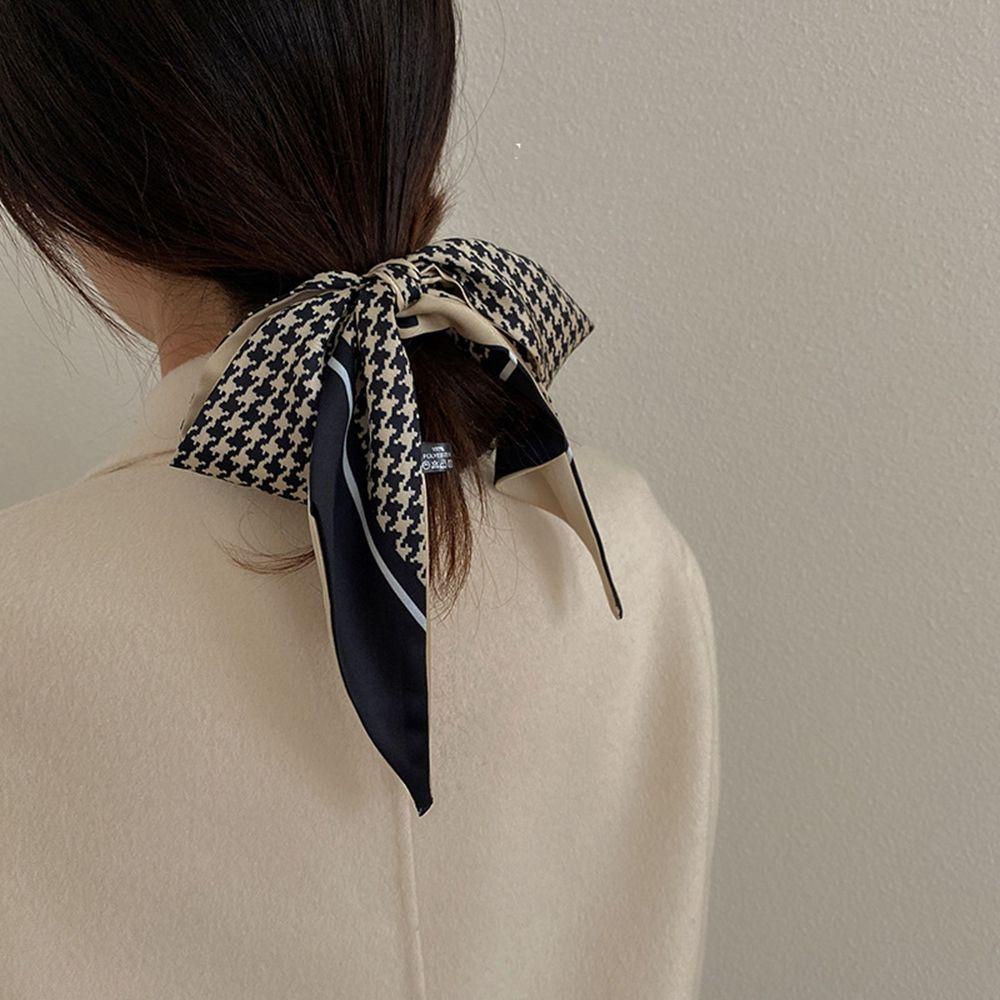 Bernardo Khăn Quàng Cổ Lụa Trang Trí Túi Xách Hình Học Phong Cách Hàn Quốc Thanh Lịch