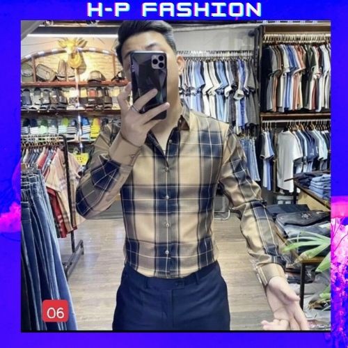 Áo Sơ Mi Nam Dài Tay 🔵 𝐅𝐑𝐄𝐄 𝐒𝐇𝐈𝐏 🔵 Sơ Mi Nam Vải Lụa Co Giãn Hàng Quảng Châu Thời Trang Hpfashion - SMN06