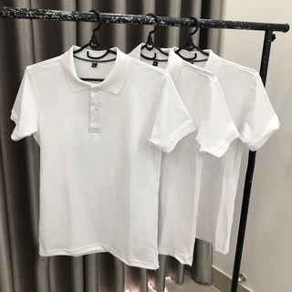 Áo thun nam nữ có cổ màu trắng